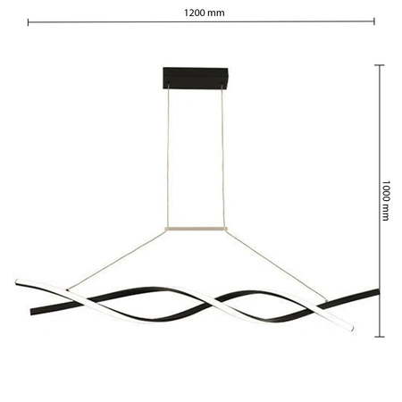 Lampa LED Sufitowa Oprawa Wisząca 33W 2150lm 4000K Neutralna Czarna Matowa Kono Masterled