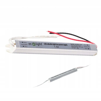 Zasilacz Modułowy do Taśm LED Stałonapięciowy Ultra SLIM 1,5A 18W Ecolight