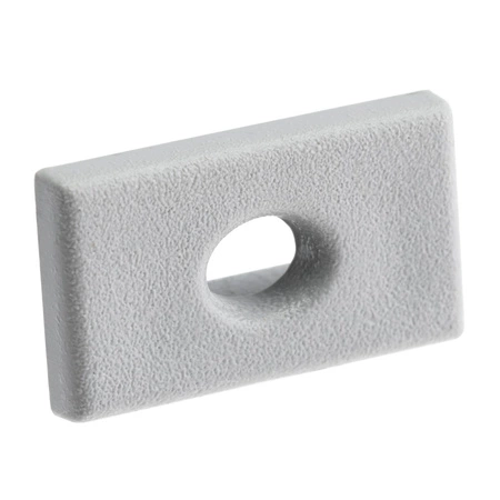 Zaślepka do profilu natynkowego KM35 z otworem szara tworzywo sztuczne