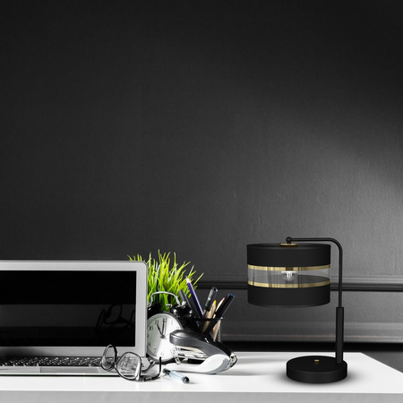 Lampka Biurkowa Stołowa LED ULTIMO Czarna 1xE27 Milagro