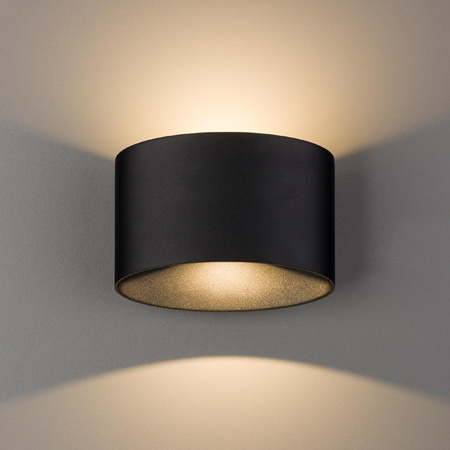 Lampa Ogrodowa Zewnętrzna Kinkiet Elewacyjny Oprawa Natynkowa LED 10W 700lm 3000K Ciepła Czarna Wodoodporna IP54 Nowoczesna ELLIPSES 8182 Nowodvorski