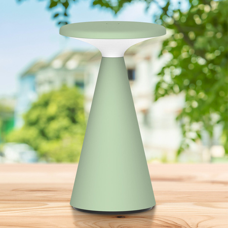 Lampka Stołowa LED Zewnętrzna Dekoracyjna 1.8W 160lm 2700K Ciepła Zielony IP44 Ściemnialna Paros Sanico Goldlux