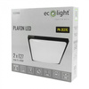 Plafon LED Lampa Sufitowa Natynkowa 2x E27 Czarna Kwadratowa Ecolight