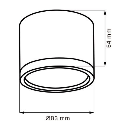 Oprawa Natynkowa GX53 Czarna Złota MIRELLA Sanico Goldlux