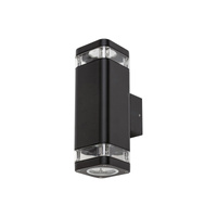 Lampa Ogrodowa Zewnętrzna Kinkiet Elewacyjny LED 2x GU10 IP44 Czarny Nowoczesny Sintra Rabalux