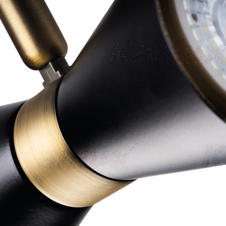 Oprawa Lampa Sufitowa MILENO 3x GU10 Czarny Złoty 53cm Kanlux