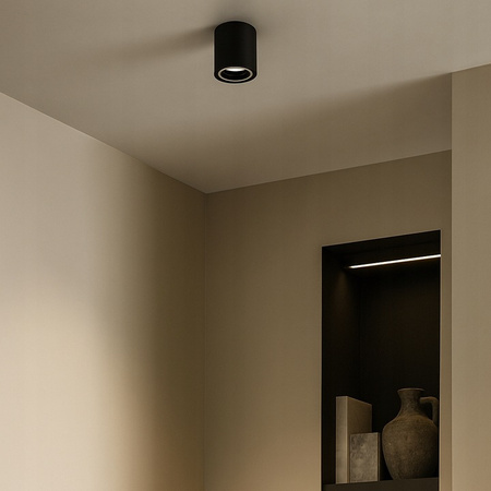 Oprawa Natynkowa Halogenowa Tuba Reflektor Spot GU10 Okrągła Czarna Masterled