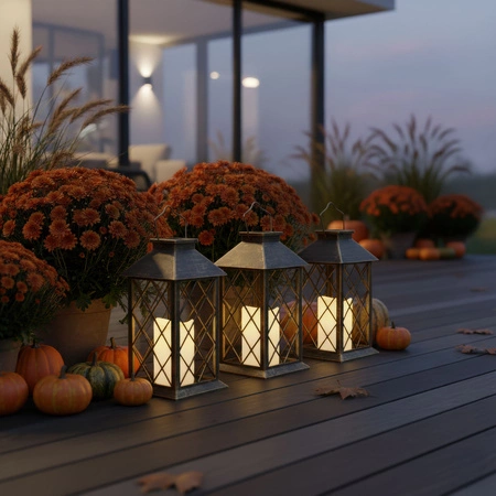 Lampa Solarna Ogrodowa LED Stojąca Latarnia LIRIO 2 IP44 Wisząca Patyna Latarenka LUMILED