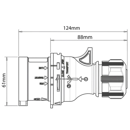 Wtyczka Przenośna Siłowa 16A 400V 5P IP44  Hermetyczna