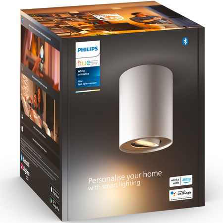 Oprawa Sufitowa Natynkowa LED Spot Pillar Biały 4.2W CCT PHILIPS HUE Bluetooth Zigbee