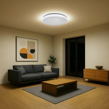 Plafon LED Oprawa Sufitowa 100W 11200lm CCT 115° Biała Pilot Ściemnialna Pirius Sanico Goldlux