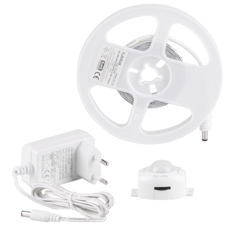 Taśma Pasek LED z Czujnikiem Ruchu i Zmierzchu 8.5W 1020lm 4000K Neutralna 220-240V Biała 2m Sanico Goldlux