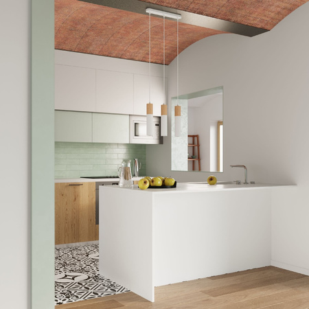 Lampa Sufitowa Wisząca Zwis 3x GU10 Tubularna Naturalne Drewno Nowoczesna Pablo Sollux