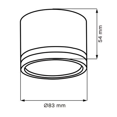 Oprawa Natynkowa Lampa Punktowa Spot GX53 Czarna PARIS Sanico Goldlux