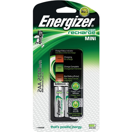 Ładowarka ENERGIZER MINI + 2x Akumulatorki POWER PLUS AA 2000mAh