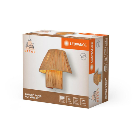 Lampa Ścienna Dekoracyjna Kinkiet Oprawa Natynkowa E27 Brązowy Decor Ledvance