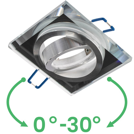 Oprawa Halogenowa Podtynkowa Lampa Sufitowa Szklana Kwadratowa Ruchoma GU10 ARIAN LUMILED