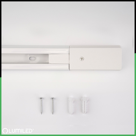 Szynoprzewód biały jednofazowy do reflektorów szynowych 1,5m LUMILED