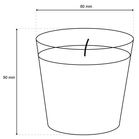 Świeca zapachowa dekoracyjna w szkle Pomarańcza