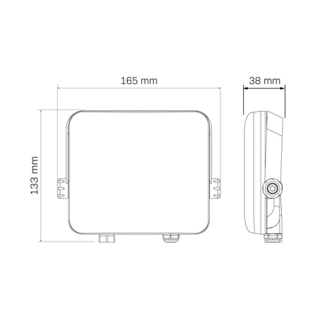 Naświetlacz LED Reflektor 30W 2250lm 4000K Neutralna 120° Czarna IP65 Milky Sanico Goldlux