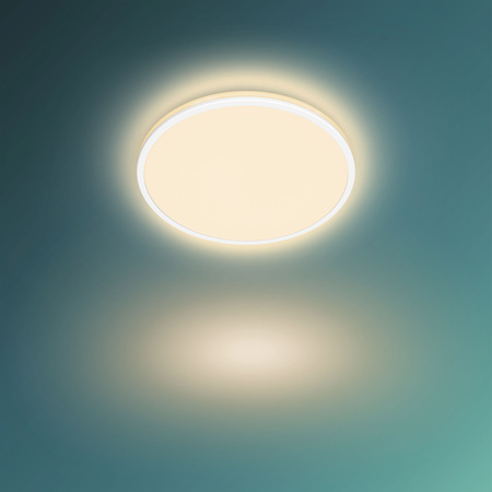 Lampa Sufitowa Plafon Natynkowy LED 18W 1800lm 2700K Biała Ozziet Philips