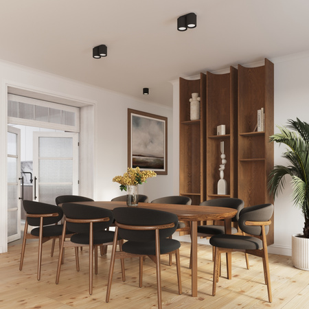 Lampa Ścienna Kinkiet G9 Aluminiowa Czarna Aura Deep Space SL.1786 Sollux