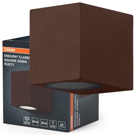 Kinkiet Ogrodowy Lampa Elewacyjna Zewnętrzna GU10 Brązowy IP44 Endura Osram