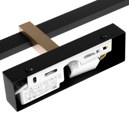 Lampa nad Lustro VENUS Kinkiet LED Łazienkowa 24W 1680lm Czarno-Złota 120cm