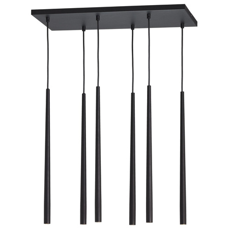 Lampa Sufitowa Wisząca PIANO BLACK Żyrandol Sople Czarna Nowoczesna 6xG9 6412 TK Lighting