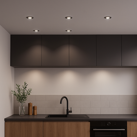 Oprawa HALOGENOWA Podtynkowa Ruchoma GU10 MR16 Okrągła Czarna CASSIO LUMILED