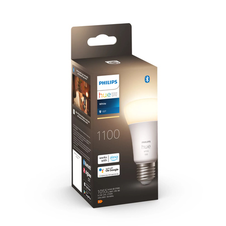 Żarówka LED E27 A60 9.5W = 75W 1055lm 2700K Biała Ciepła SMART Inteligentna Bluetooth ZigBee White Philips HUE