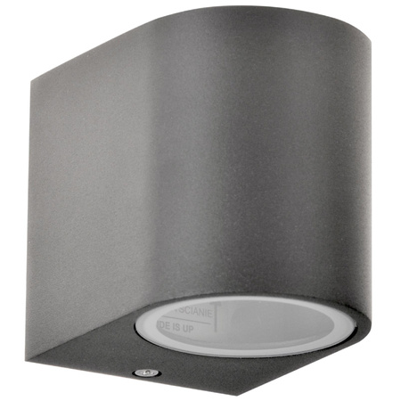 Kinkiet ogrodowy zewnętrzny na LED 1x GU10 BOSTON GOLDLUX (Polux) ALUMINIUM SZARY owalny