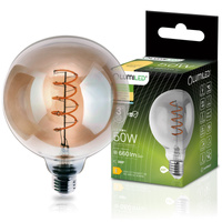 Żarówka LED E27 Kula G125 6W = 50W 660LM 2200K Ciepła 360° Dymiona Filament LUMILED