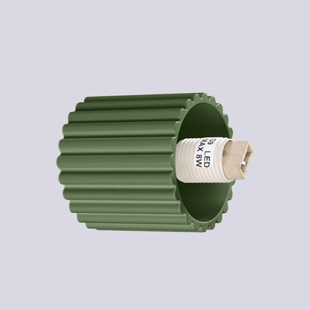 Kinkiet Łazienkowy Lampa Ścienna G9 Okrągła Oliwkowa Nowoczesna Matowa IP44 Halo Sollux