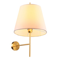 Kinkiet Ścienny Lampa Oprawa Natynkowa E27 Biały Złoty ELENA Sanico Goldlux