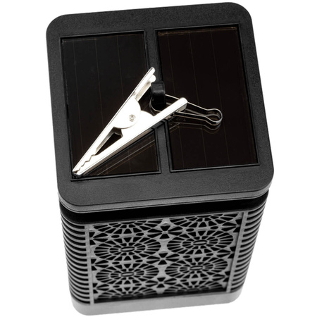 Lampion Ogrodowa LED Solarna Dekoracyjna Płomień Kwadrat 17cm