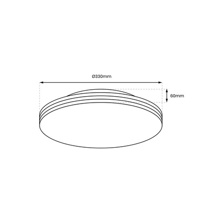 Plafon LED Lampa Sufitowa Natynkowa BEVER 16W LED Ø330 mm Milagro