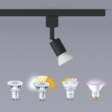 Reflektor Szynowy Lampa na Szynę Oświetleniową Szynoprzewód LED GU10 Czarna EasyLink Tobia Philips