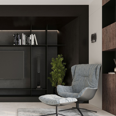 Lampa Ścienna Kinkiet Góra Dół G9 Prostokątna Czarna Nowoczesna Hestia Sollux