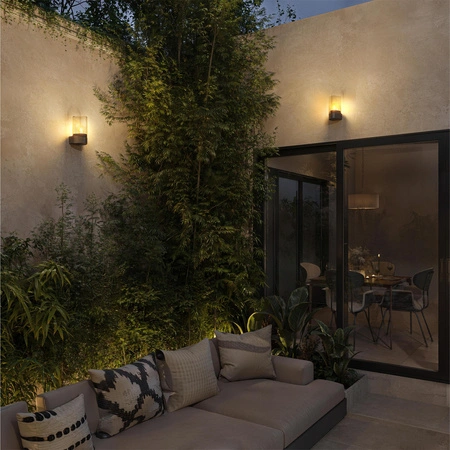 Kinkiet Ogrodowy Lampa Zewnętrzna Elewacyjna E27 LED 4W 840lm 2700K Ciepła IP44 Antracyt UltraEfficient Nayl Philips