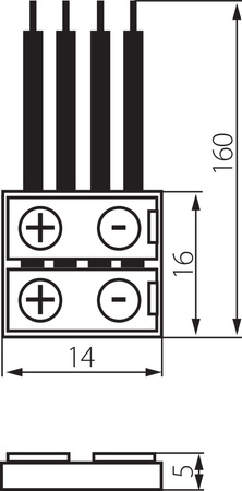 20x Złączka do Taśmy Jednostronna z Przewodem LED RGB Spinka 4PIN 1.4cm 12V CONNECTOR Kanlux