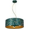 Lampa Wisząca Sufitowa ZIGGY Biała Złota Zielona 3xE27 Milagro