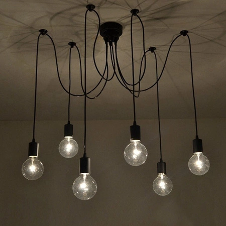 Lampa wisząca sufitowa ARANE PAJĄK 6 ramion do LED 6x E27 LUMILED