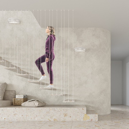 Lampa Ścienna Oprawa Natynkowa Kinkiet E27 Półokrągła Biała Nowoczesna Helios Sollux