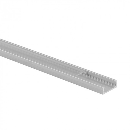 Profil Aluminiowy LED Natynkowy Anodowany 1m z Kloszem Przezroczystym do Taśm LED + Zaślepki seria N Ecolight