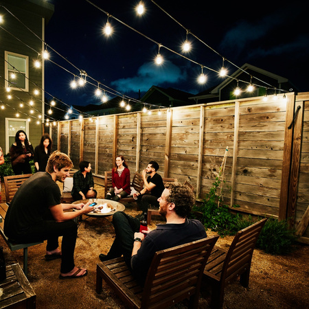 Girlanda Ogrodowa Zewnętrzna Łańcuch Świetlny 15m 15xE27 LED 1,3W