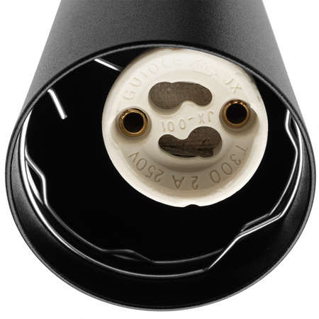 Lampa Wisząca Szynoprzewód Zwis Szyna 29cm Reflektor GU10 LED SOPLO Czarny LUMILED