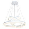 Lampa wisząca RING 4080 trzy okregi białe 114W LED + PILOT IP20 Metal i akryl styl nowoczesny Milagro