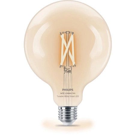 Żarówka LED E27 Kula G125 7W = 60W 806lm 2700-6500K TW FILAMENT Inteligentna SMART WiFi Bluetooth Aplikacja WiZ Philips