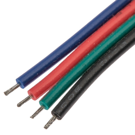 Złączka żeńska do taśmy LED RGB 4-PIN z przewodem 12mm